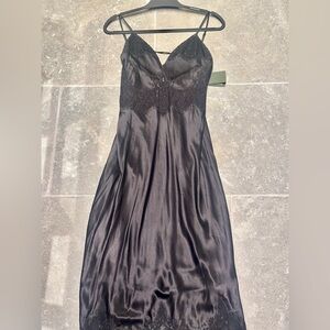 All Saints Black Lace Full Length Dress